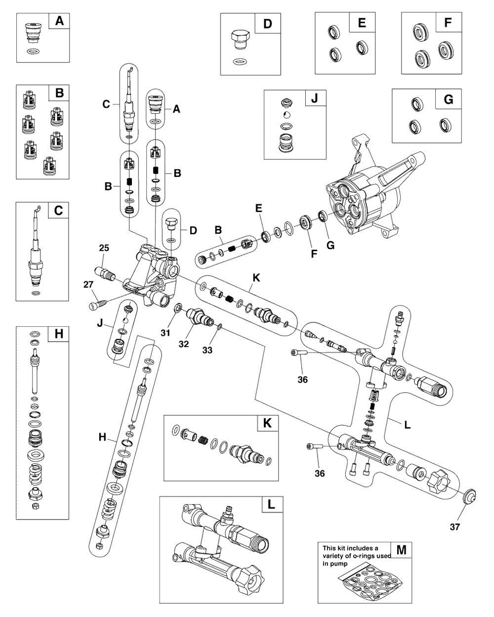 Pump (80084833) Diagram and Parts List for 020772-00  Briggs and Stratton Pressure Washer
